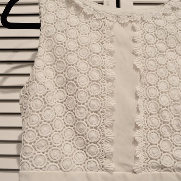 Diane Von Furstenberg Tavita Cosmic Lace Peplum Top Size 8 | Size 8 - Picture 3 of 7